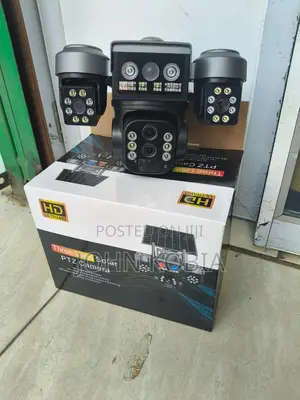 Three Lens Solar PTZ Security Camera – Ultra Hd