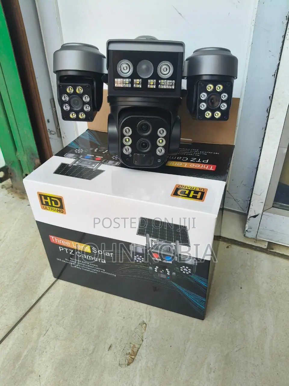 Three Lens Solar PTZ Security Camera – Ultra Hd