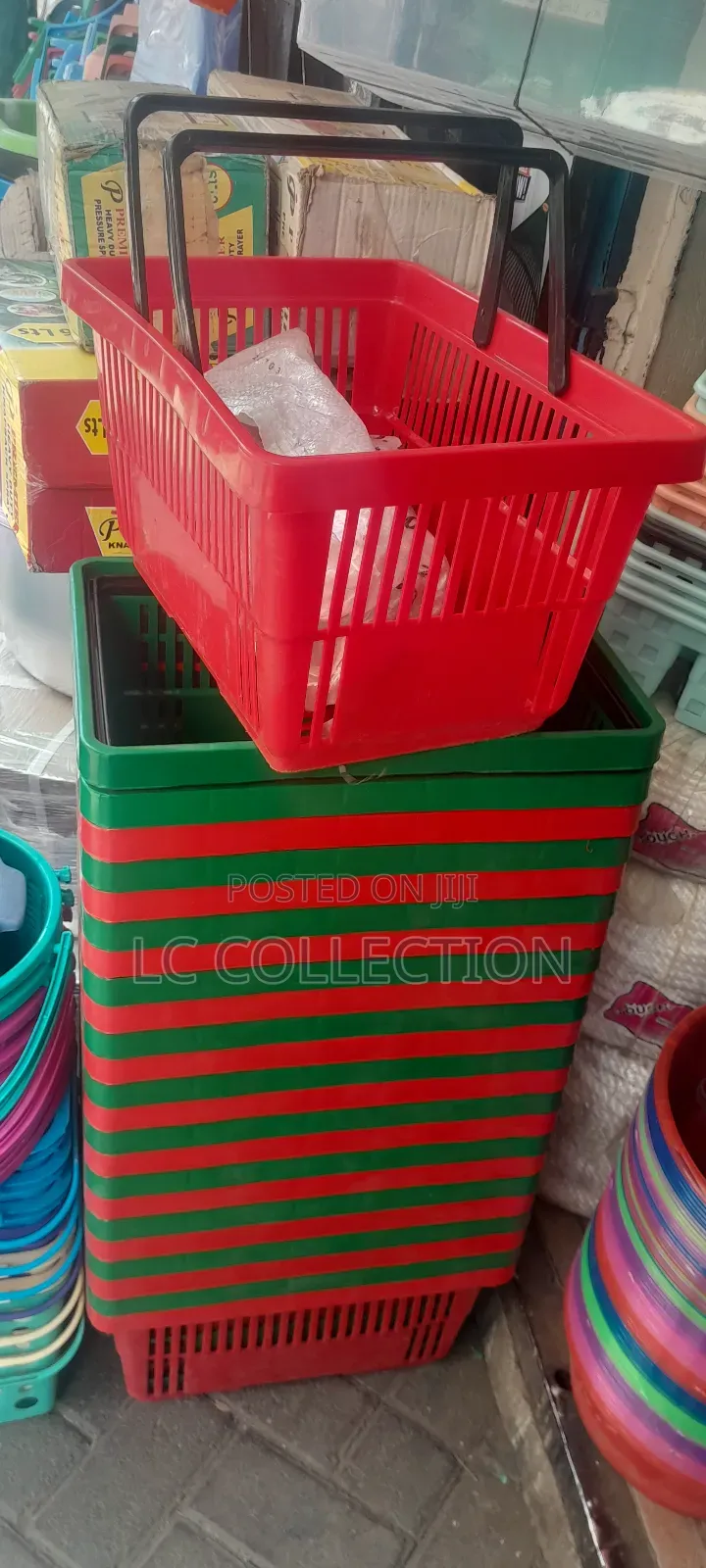 Mixed Colours Shopping Basket