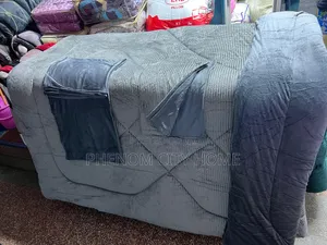 Grey and White Velvet Duvet Set