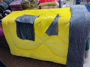 Yellow and Maroon Velvet Duvet Sets