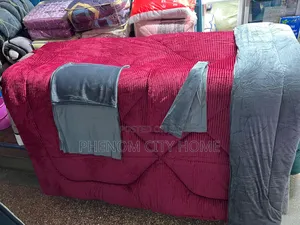 Yellow and Maroon Velvet Duvet Sets
