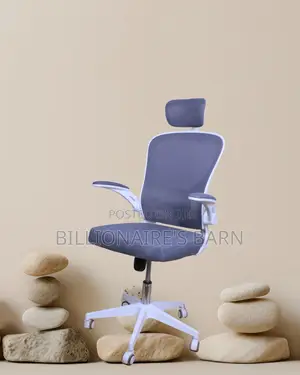 White Ergonomic Office Chair | Quiet-Roll Tilt Lock Mechanism