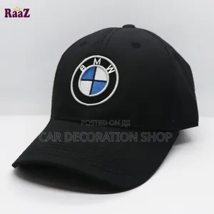 Black BMW Embroidered Outdoor Logo Cap