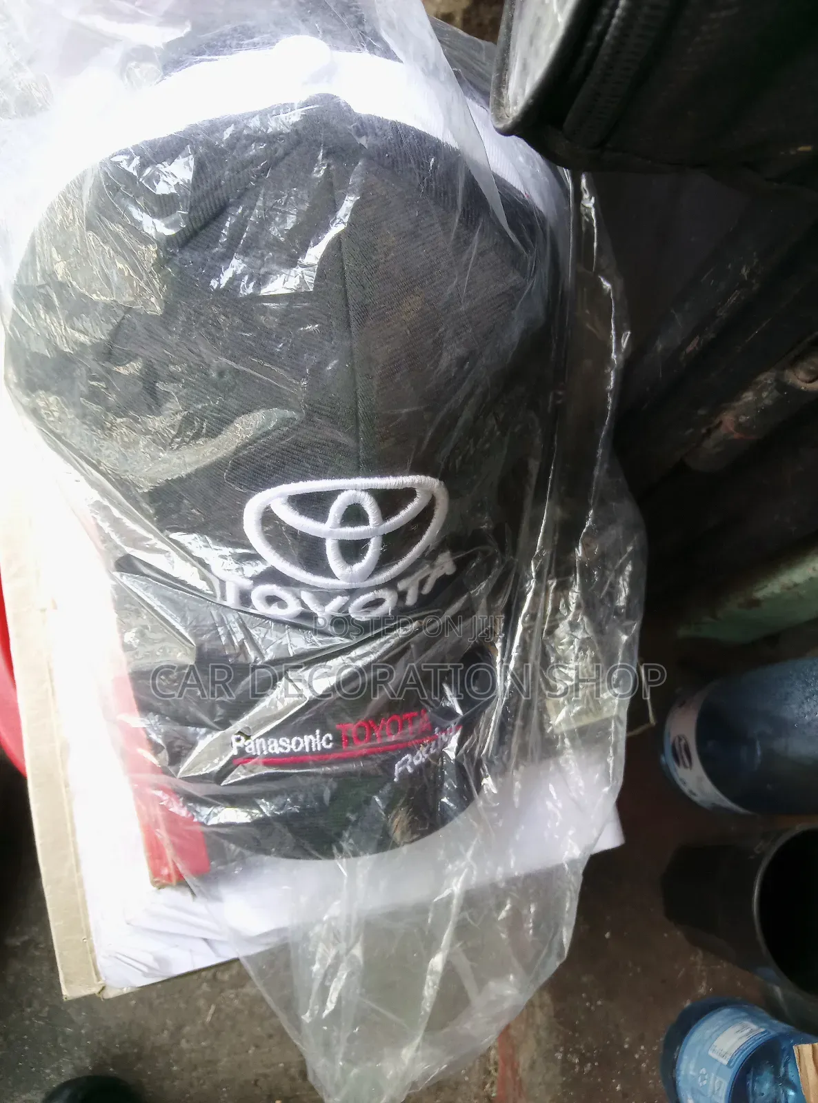 White or Black Toyota Logo Caps