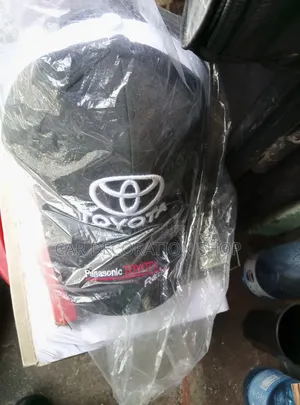 White or Black Toyota Logo Caps