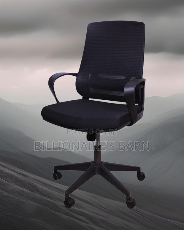 Black Ergonomic Mesh Office Chair (Adjustable) — Price Drop Today - thumbnail 4