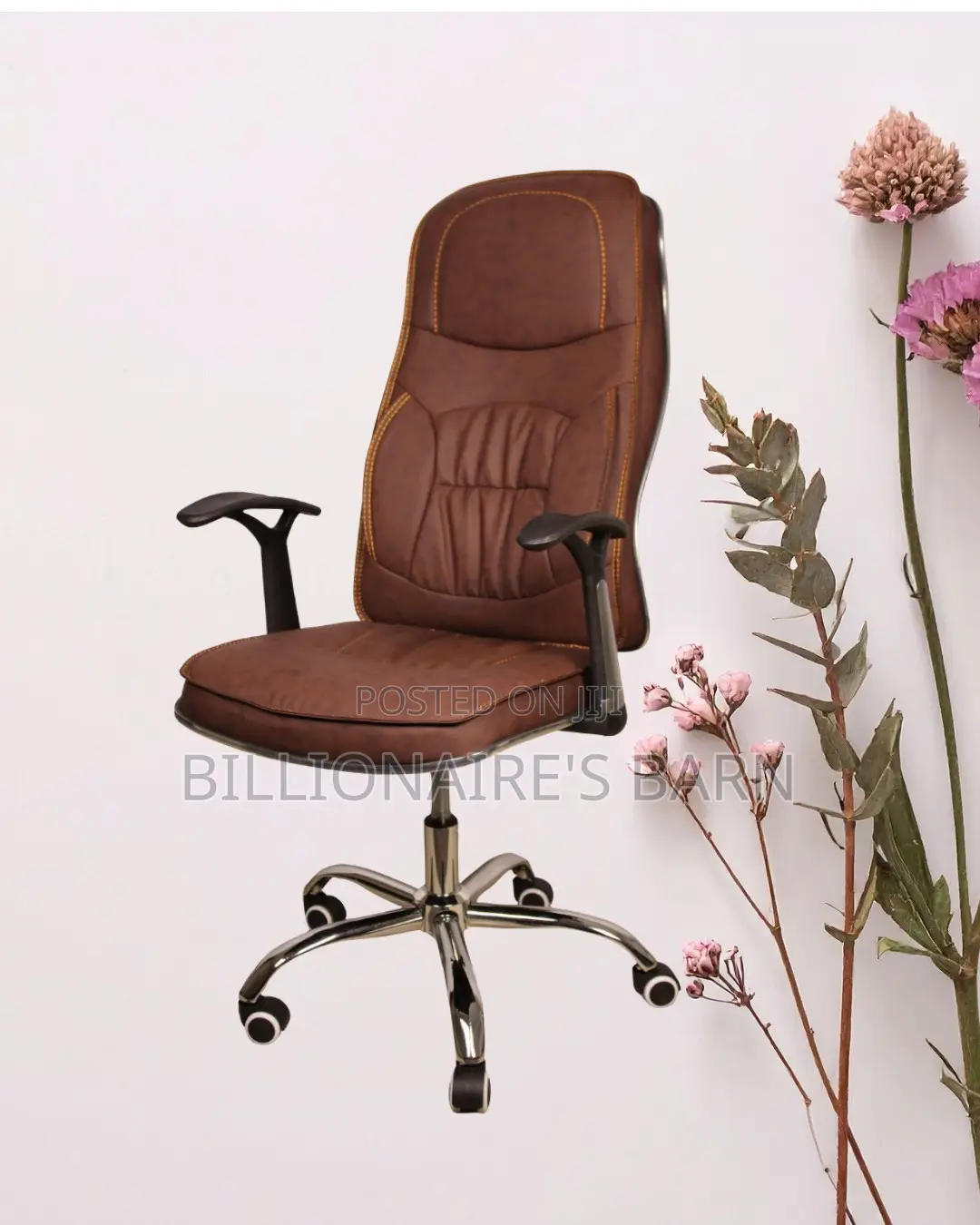 Ergonomic Executive Leather Chair — Headrest Support #287