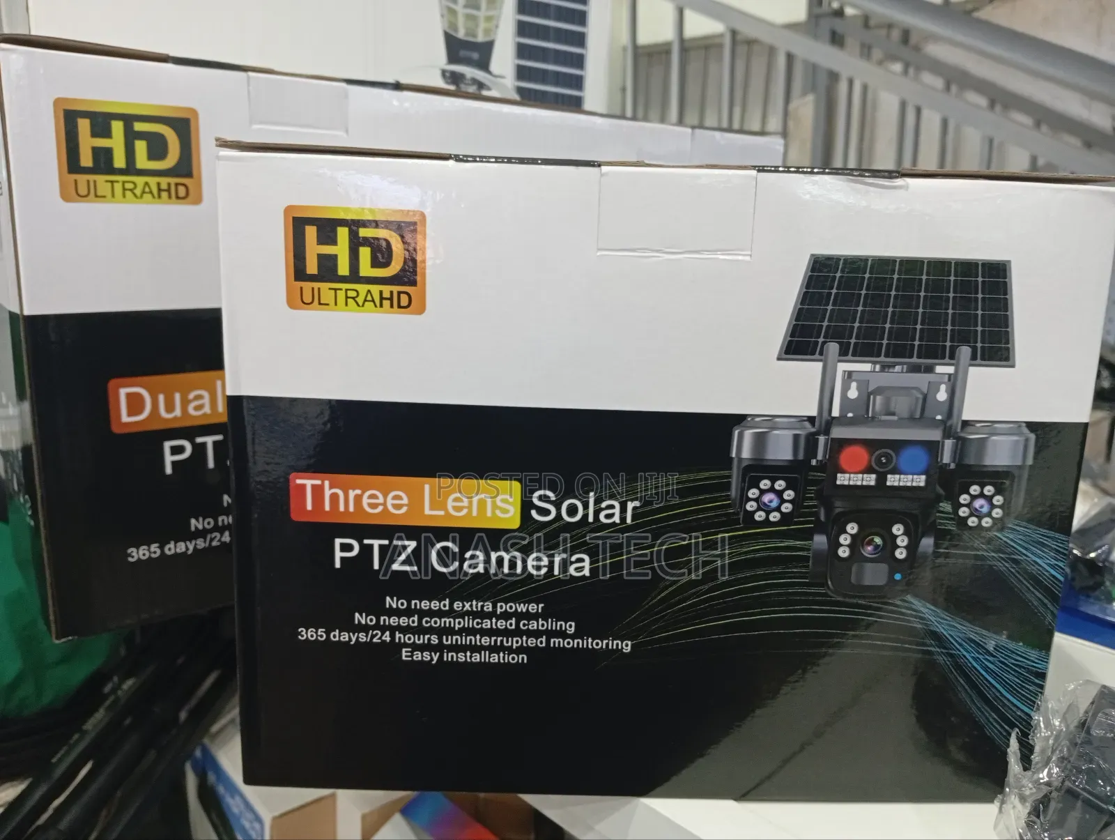 Auto Zooming 4g Simcard Solar V380 Tripple Lens PTZ Camera