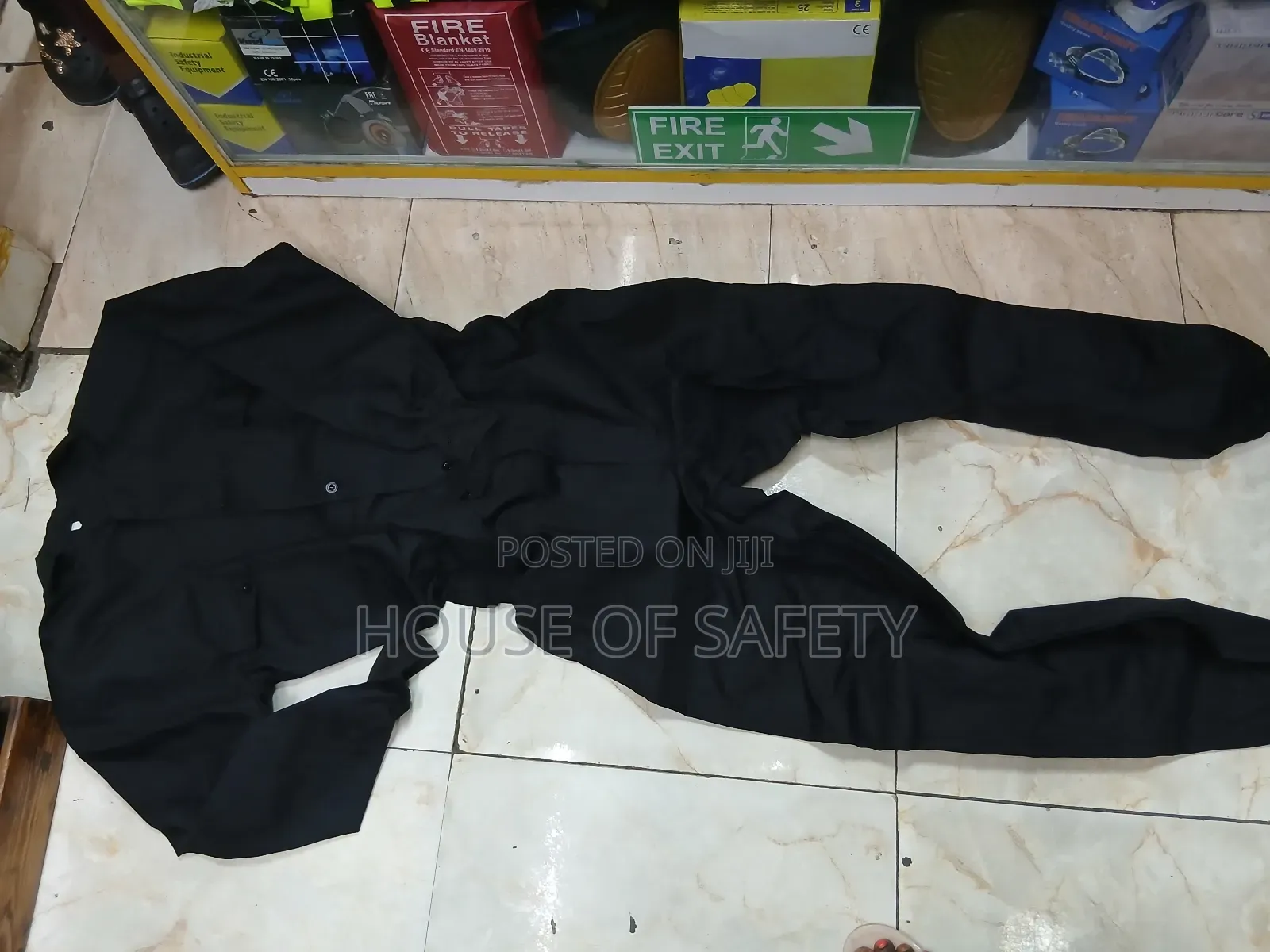 Black Industrial Safety Coveralls With Bib