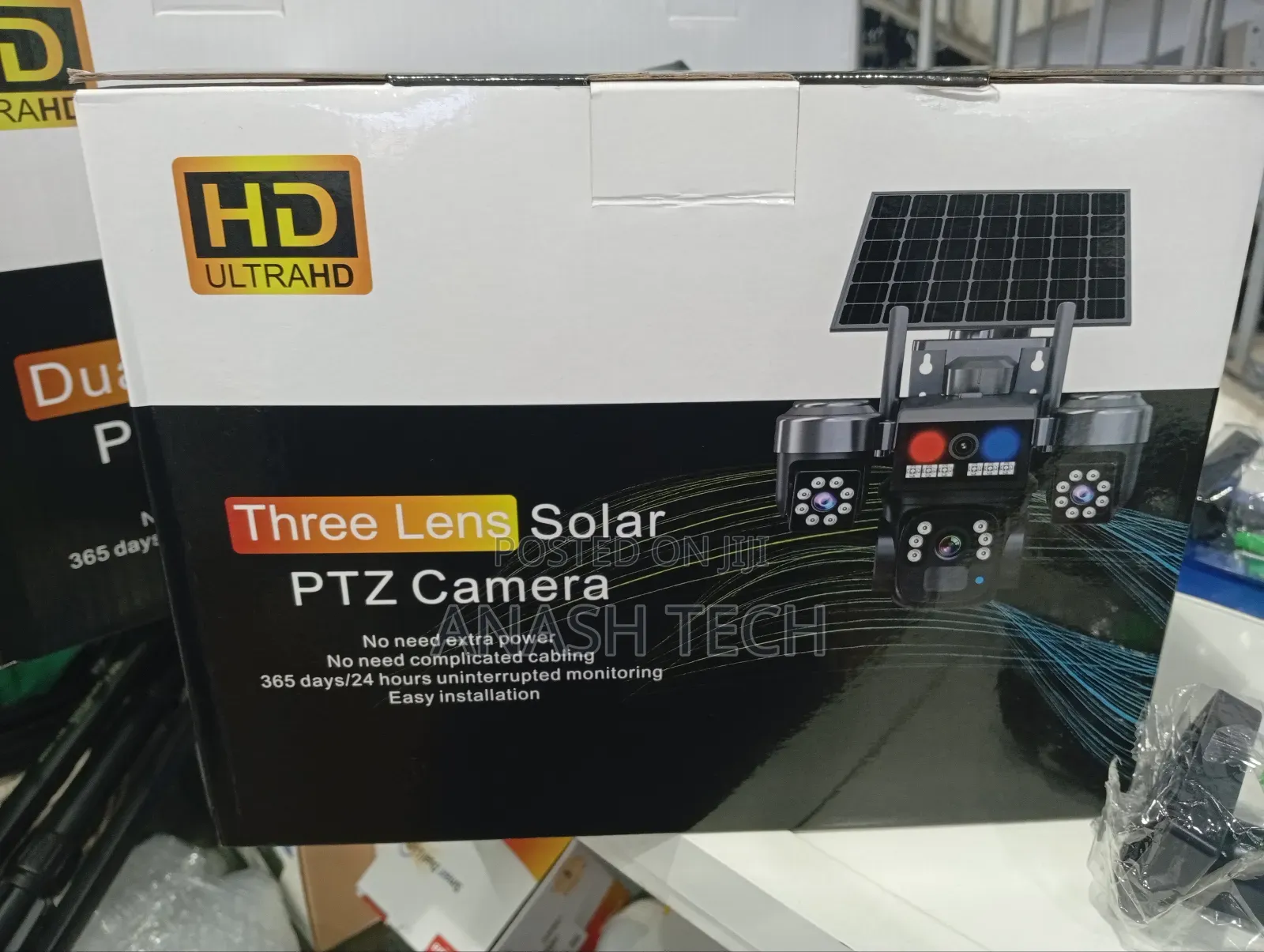 Optical Zooming 4g Simcard Solar V380 Tripple Lens PTZ Camera