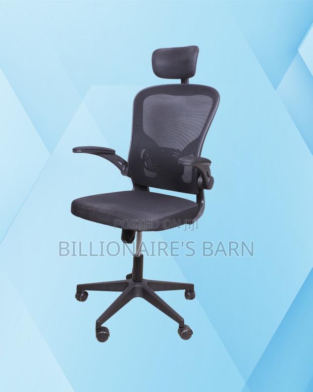 Grey Ergonomic Office Chair | Ergonomic Nylon Castors - thumbnail 2