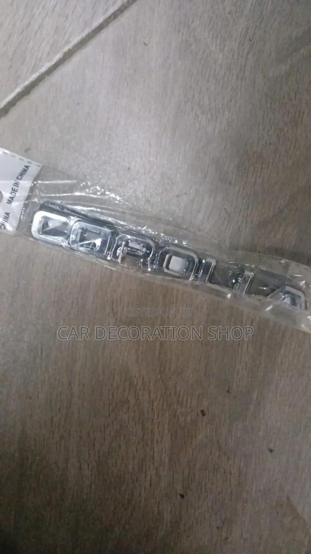 Corolla Chrome 3d Letter Badge