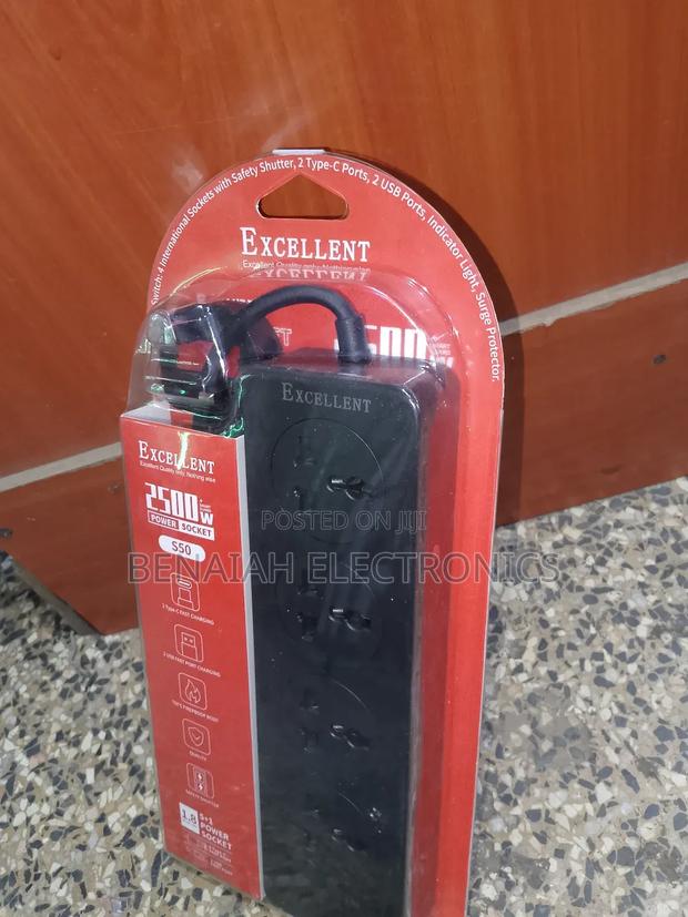 Excellent Extension Cable4 Way Usb Port Type Surge Protector - thumbnail 2