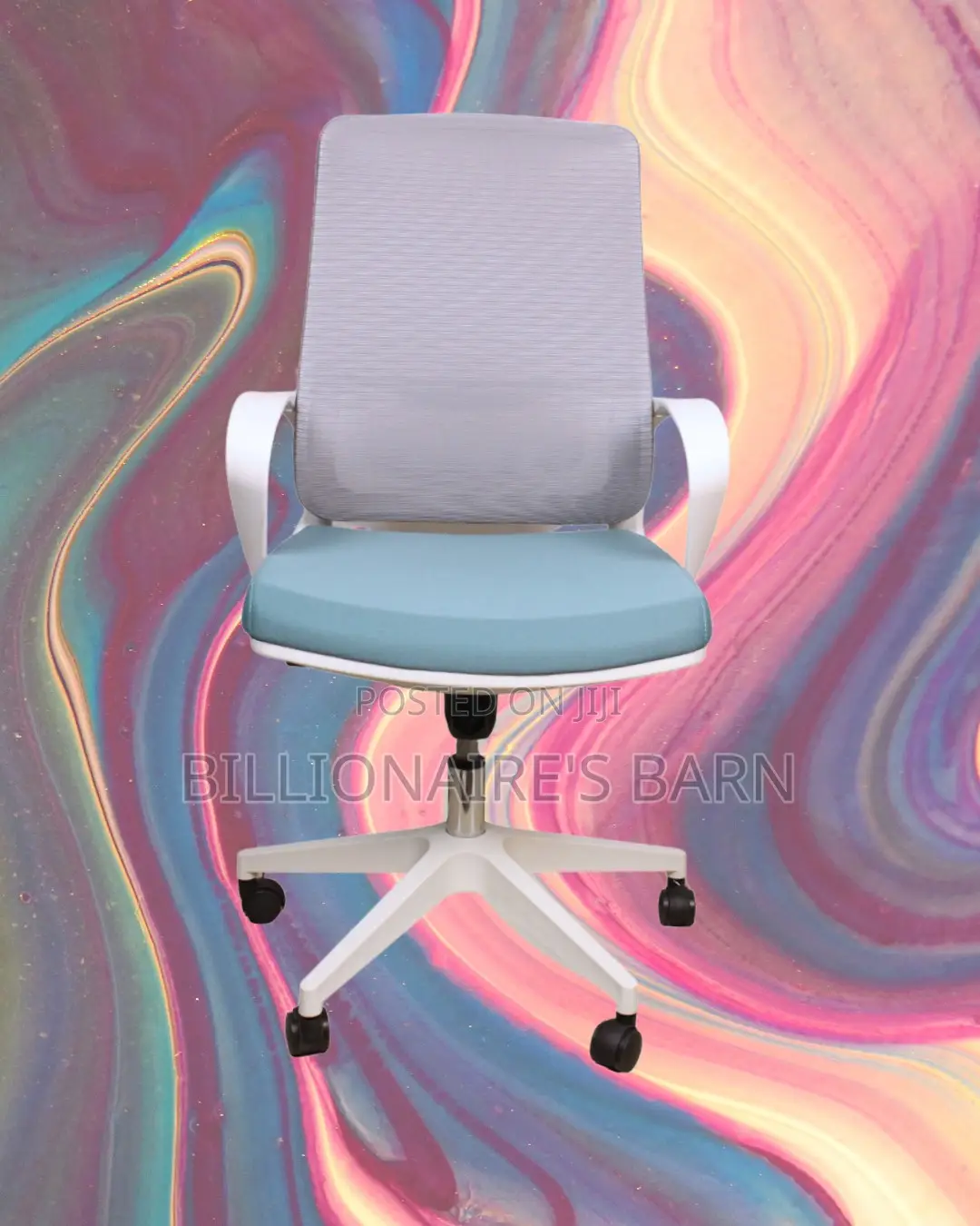 White Ergonomic Mesh Office Chair | Minimal Lumbar Support