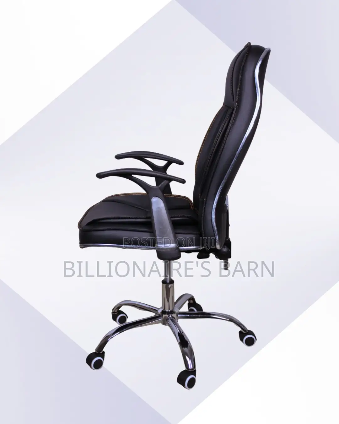Executive Leather Office Chair | Orthopedic Nylon Castors