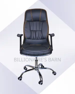 Executive Leather Office Chair | Orthopedic Nylon Castors