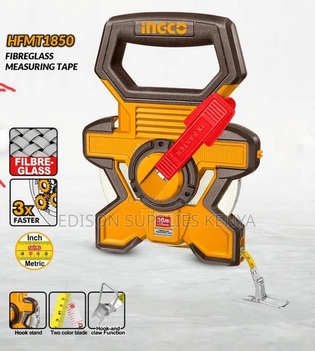 Ingco Fiberglass Measuring Tapes 50metres Fibre Glass Tape Measure 50m - main view