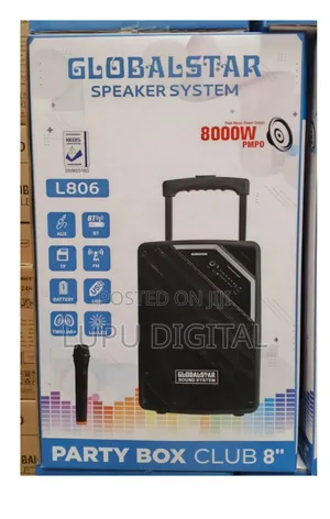Globalstar Portable Club 8 Inches Trolley Portable Speaker