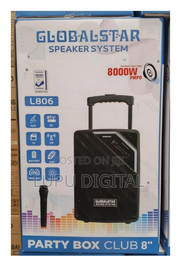 Globalstar Portable Club 8 Inches Trolley Portable Speaker