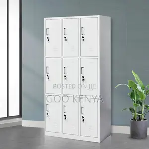 Office Cabinet; 9-Door Steel Office Storage Cabinet