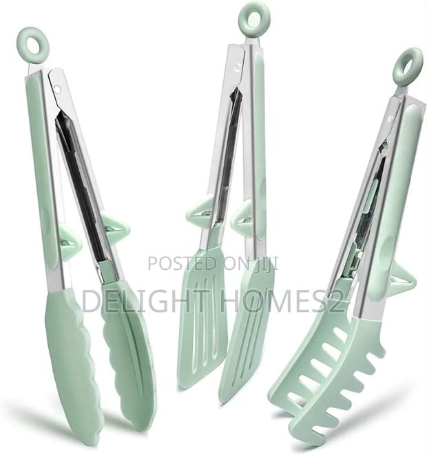 Non Stick Silicone Coloured Food Tongs-Pa