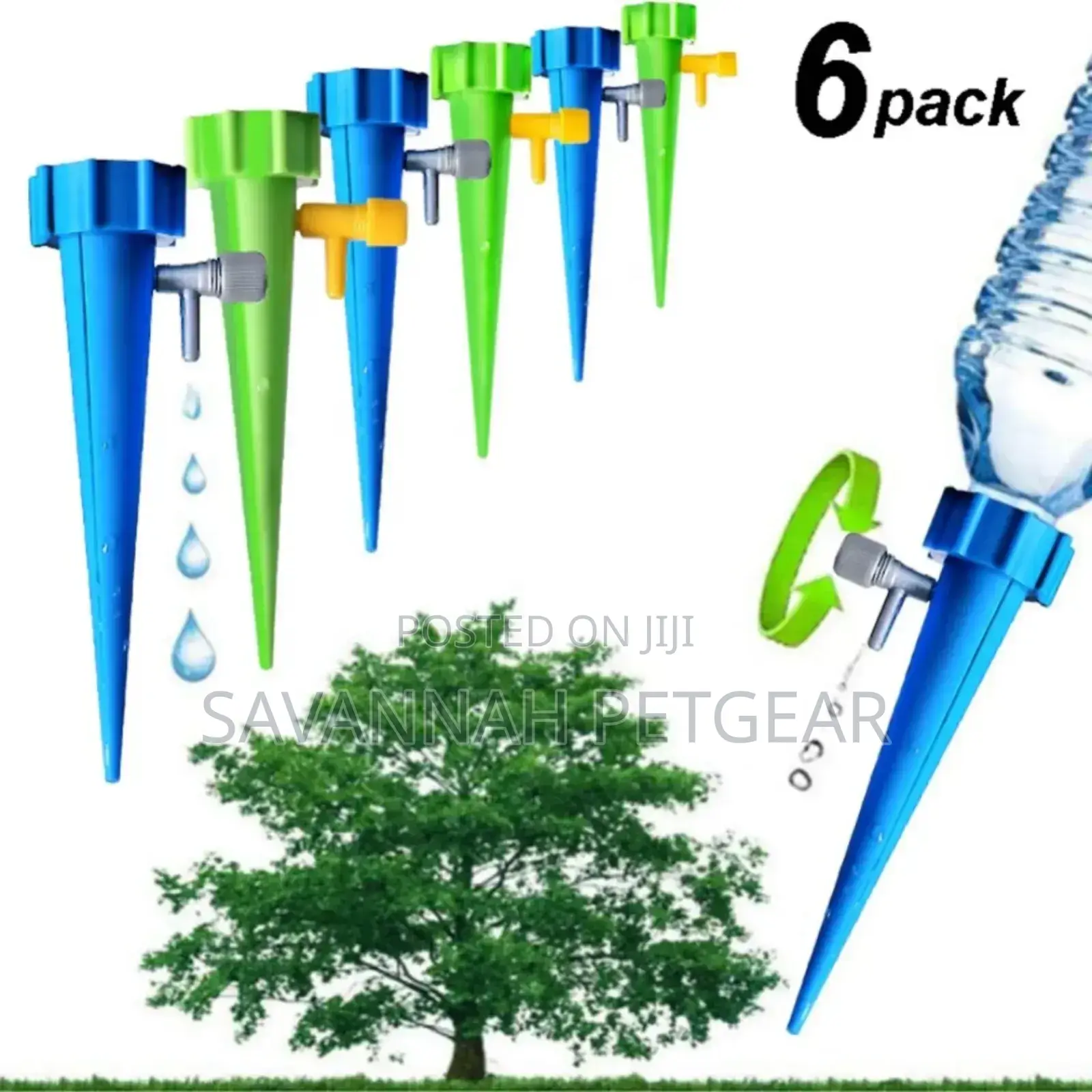 Automatic PVC Irrigation Watering Spikes - 6 Pack