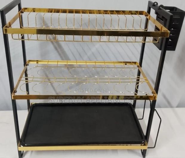 3 Layer Dishrack Advanced Gold Black - main view