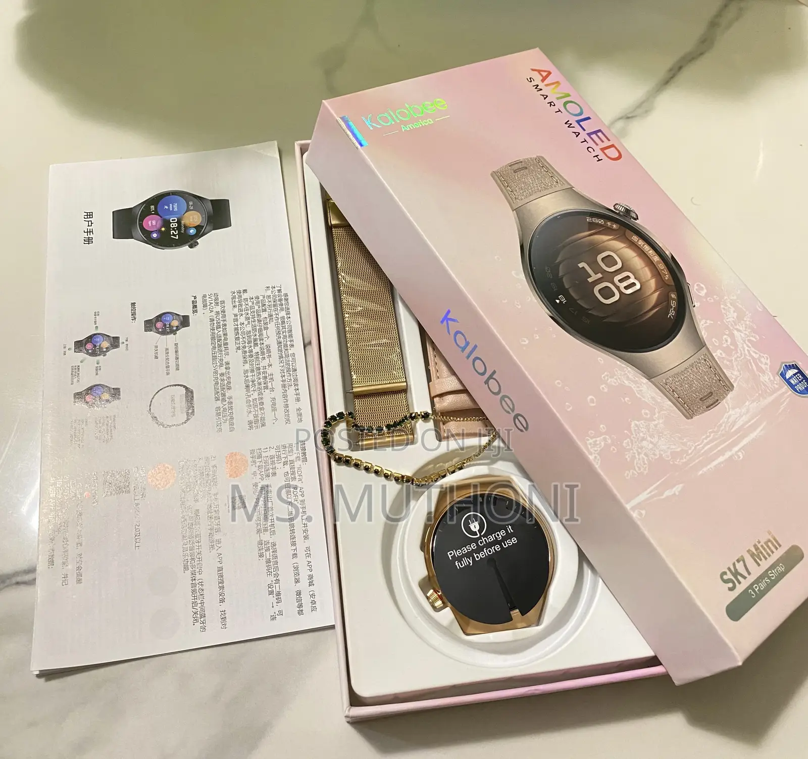Ladies Smart Watch Gift Set