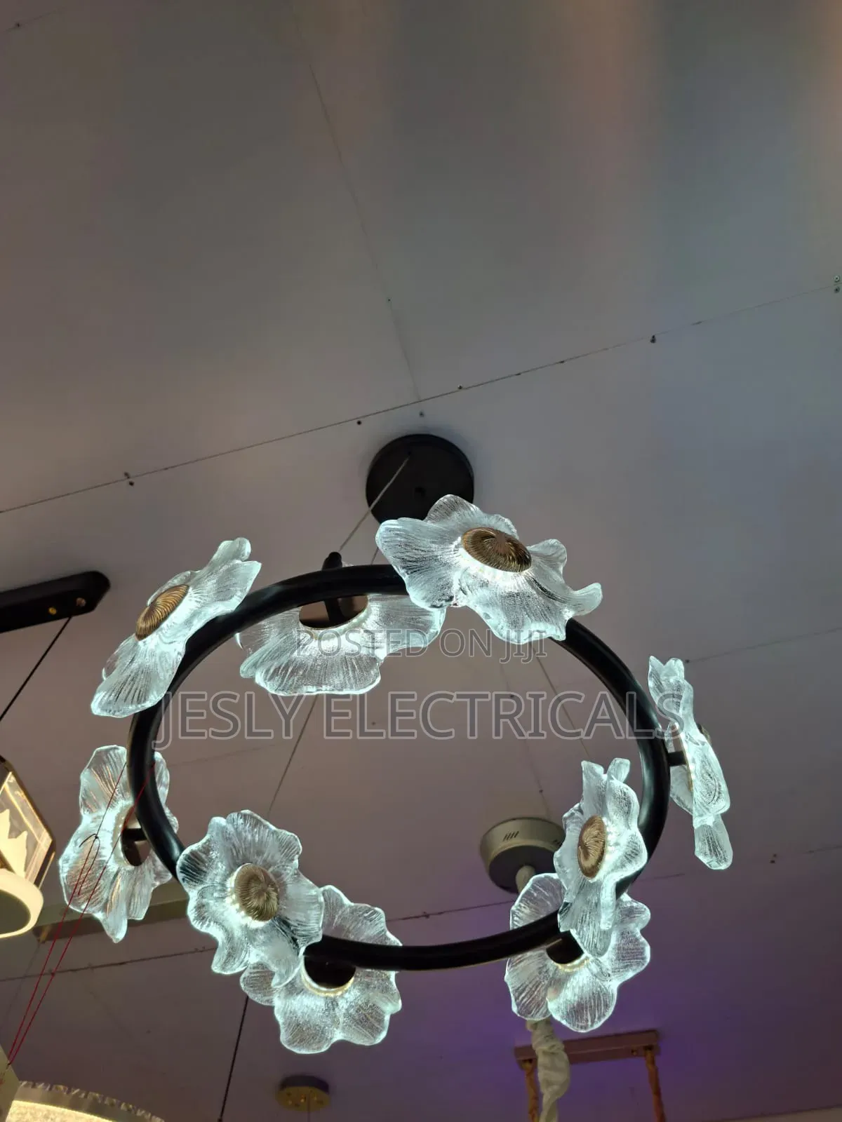 Modern Glazed Flower Glass Chandelier Lighting