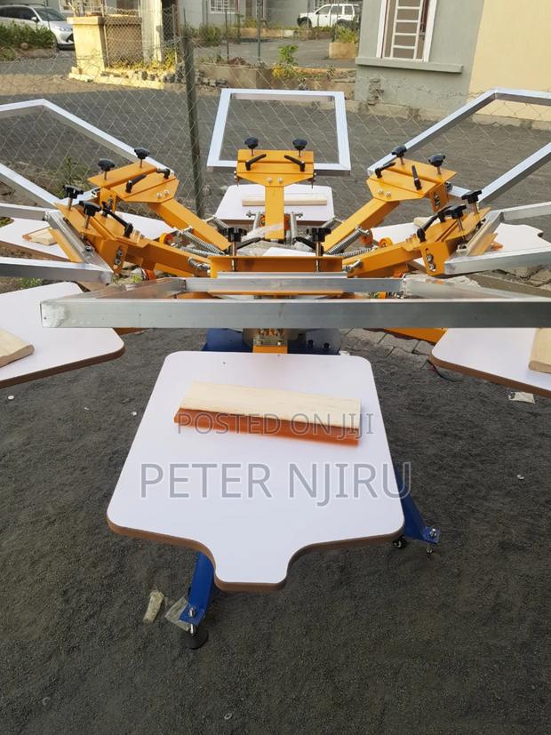 6color 6 Station Screen Printer - main view