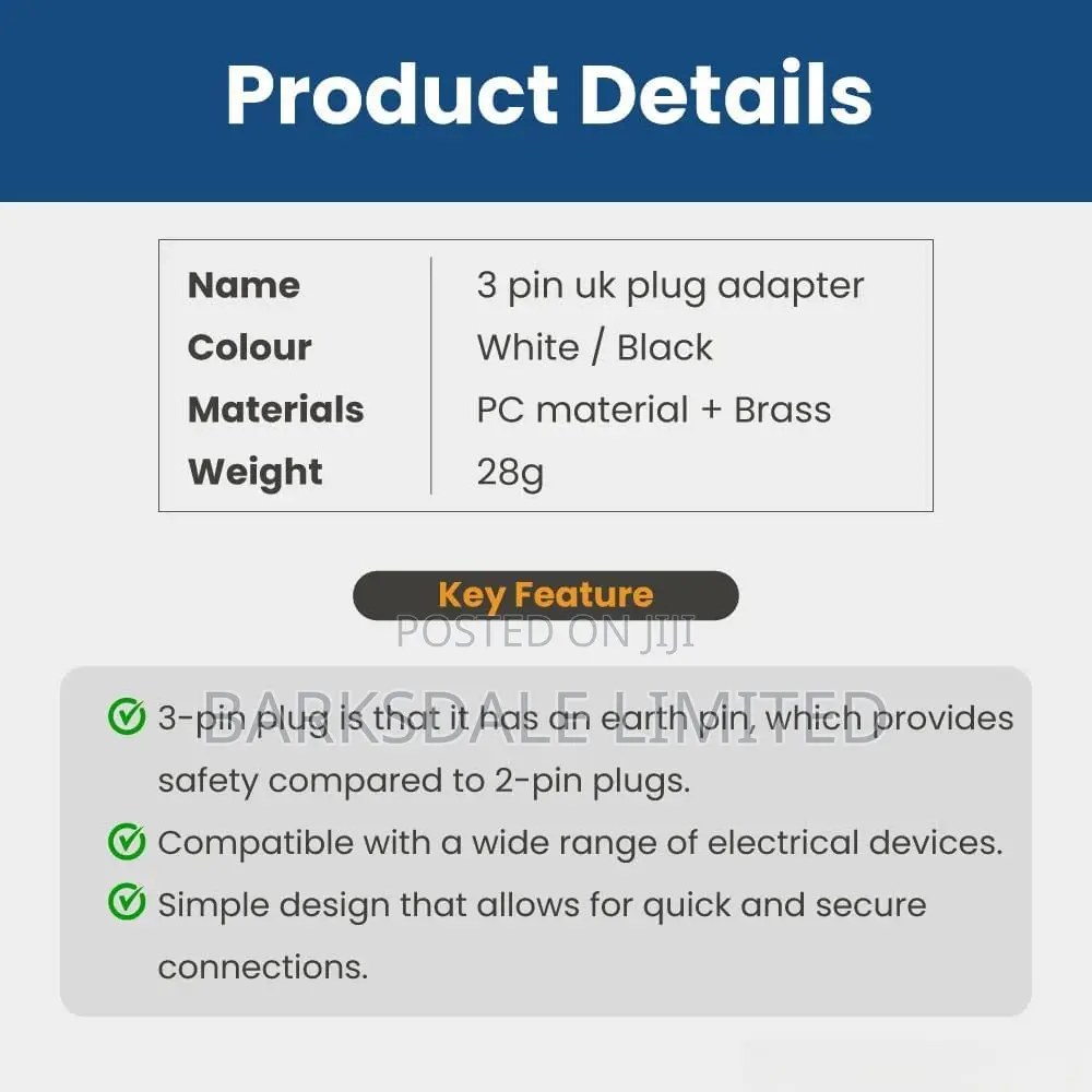 Uk/Us/Europe 3 Pin Plug Power Converter Travel Adapter Universal