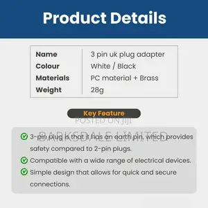 Uk/Us/Europe 3 Pin Plug Power Converter Travel Adapter Universal