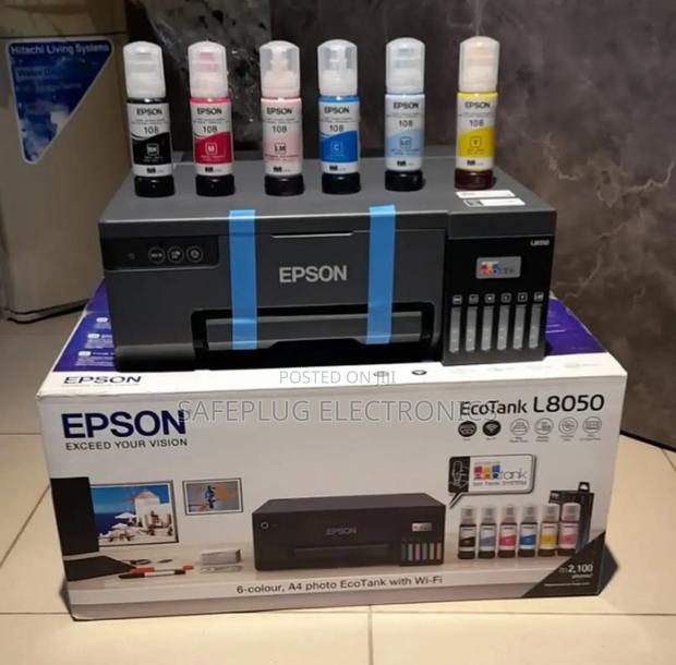 Epson L8050 Photo Printer, Print -Wi-Fi Direct, Usb Interface - main view