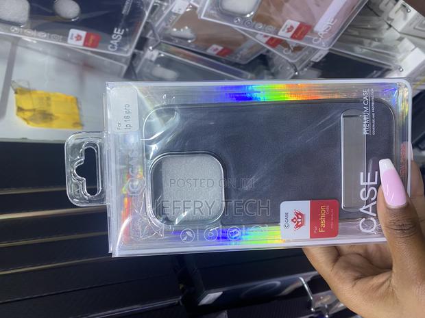 Maqixx for iPhone 16 Pro Leather Case,Built-in Invisible Stand - main view