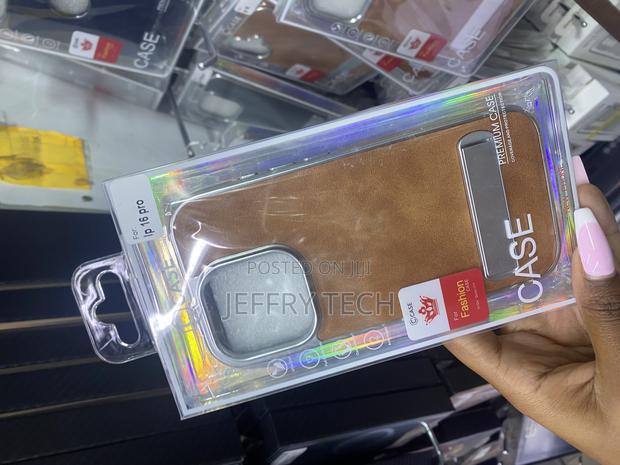 Pqwadf iPhone 16 Pro Leather Case,Built-in Invisible Stand - thumbnail 2