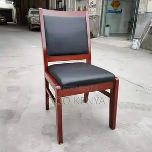 Office Chair; Black Leather Armless Office Chair