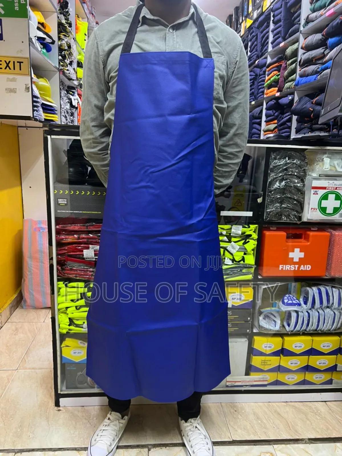 Green and Blue Safety Waterproof Aprons