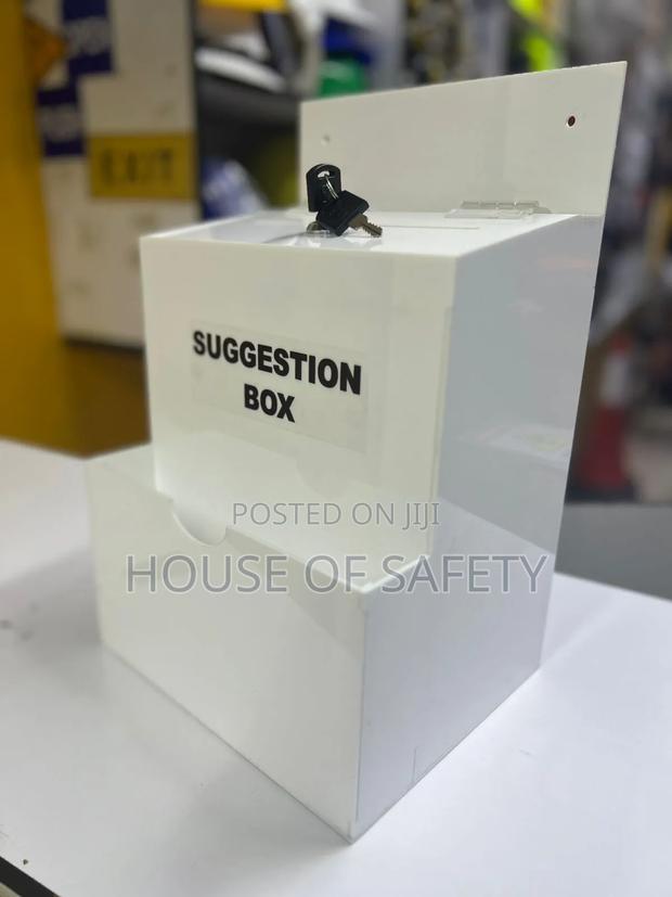 White Suggestion Boxes With Key - thumbnail 2