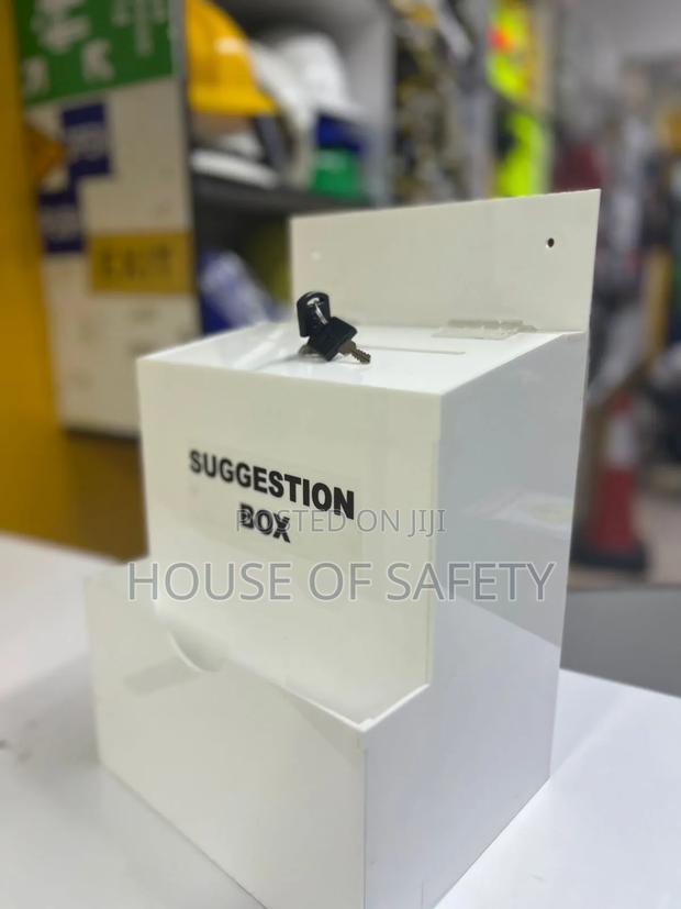 White Suggestion Boxes With Key - thumbnail 3