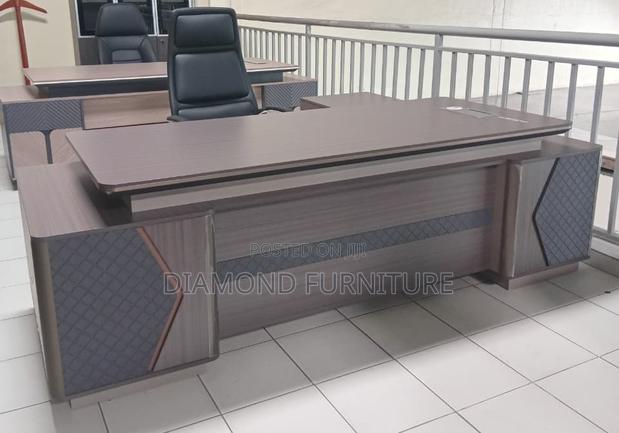 Office Furniture; 2.4m Premium Executive Office Desk With Side Storage