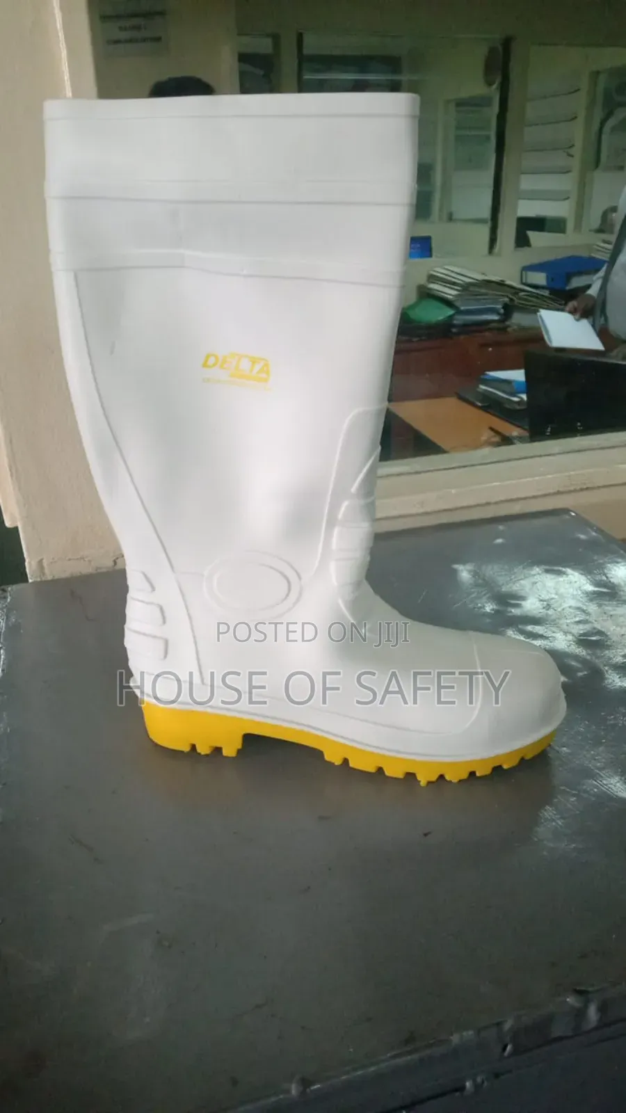 White Delta Steel Toe Safety Gumboots