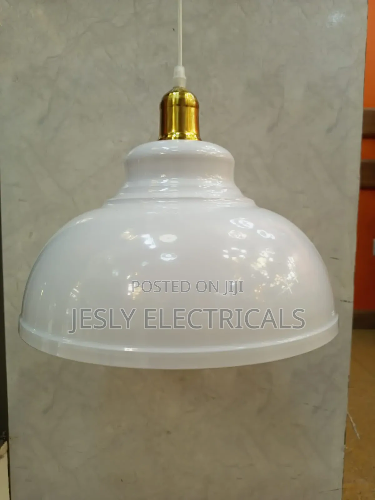 Ground Hanging Lamp With White Shade