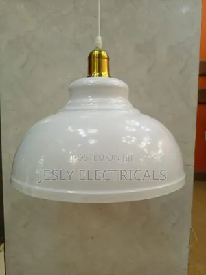 Ground Hanging Lamp With White Shade