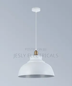 Ground Hanging Lamp With White Shade