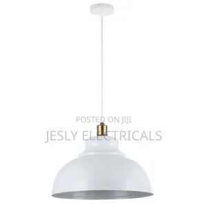 Ground Hanging Lamp With White Shade