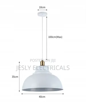 Ground Hanging Lamp With White Shade