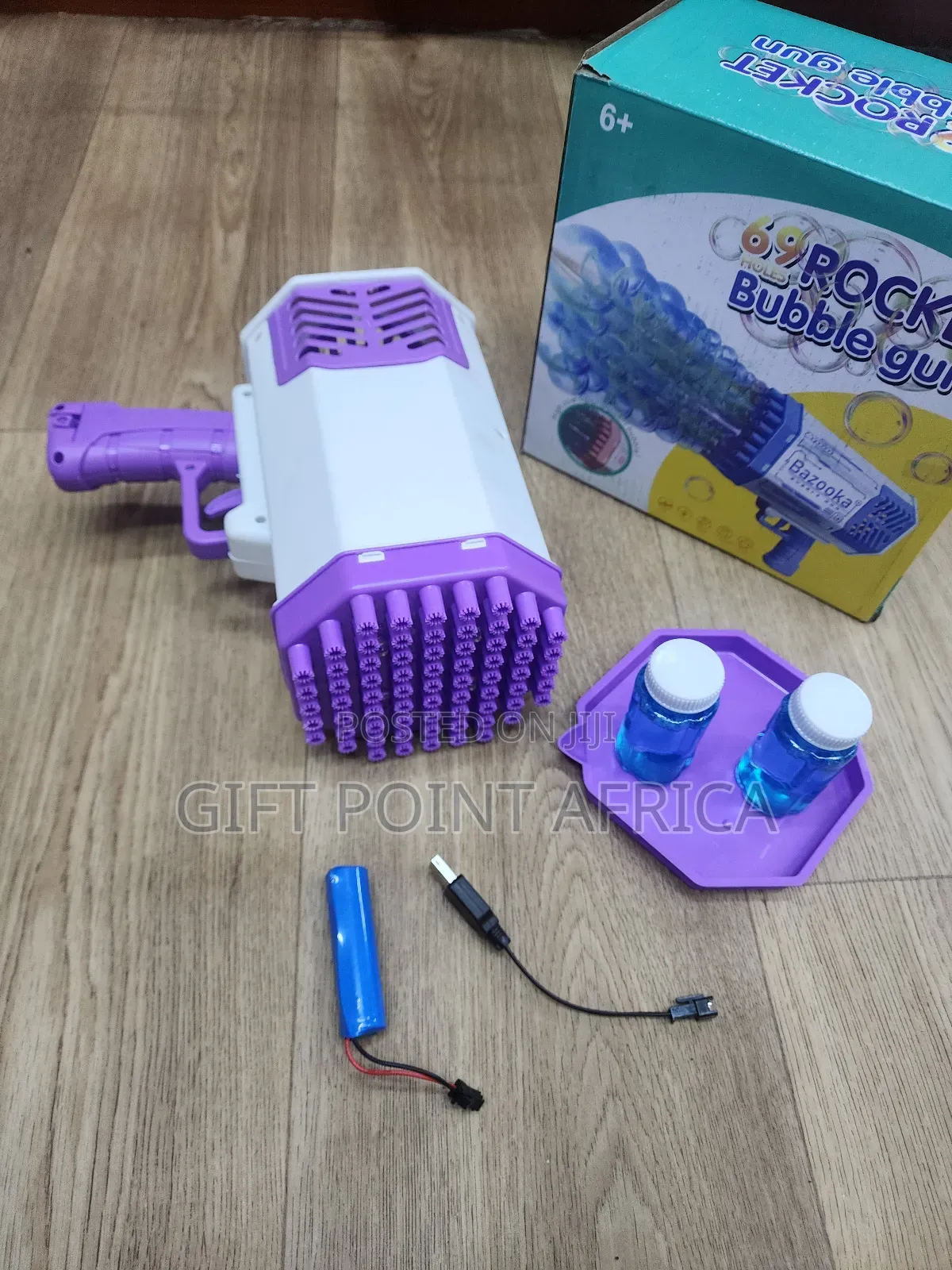 69 Holes Rechargeable Bubbles Gun For Kids