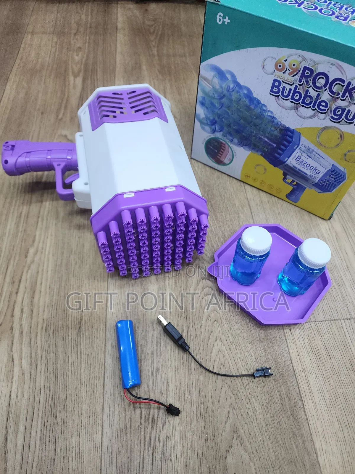 69 Holes Rechargeable Bubbles Gun For Kids