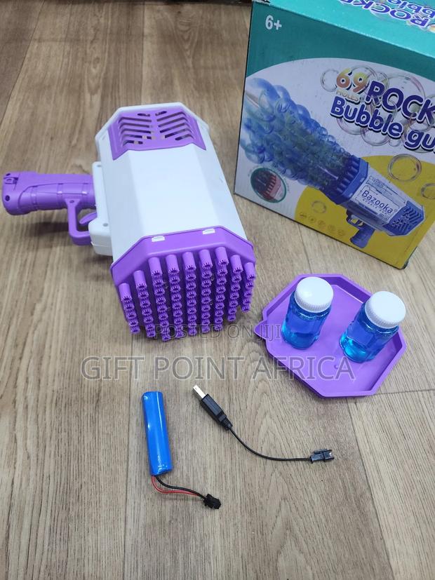 69 Holes Rechargeable Bubbles Gun For Kids - thumbnail 3